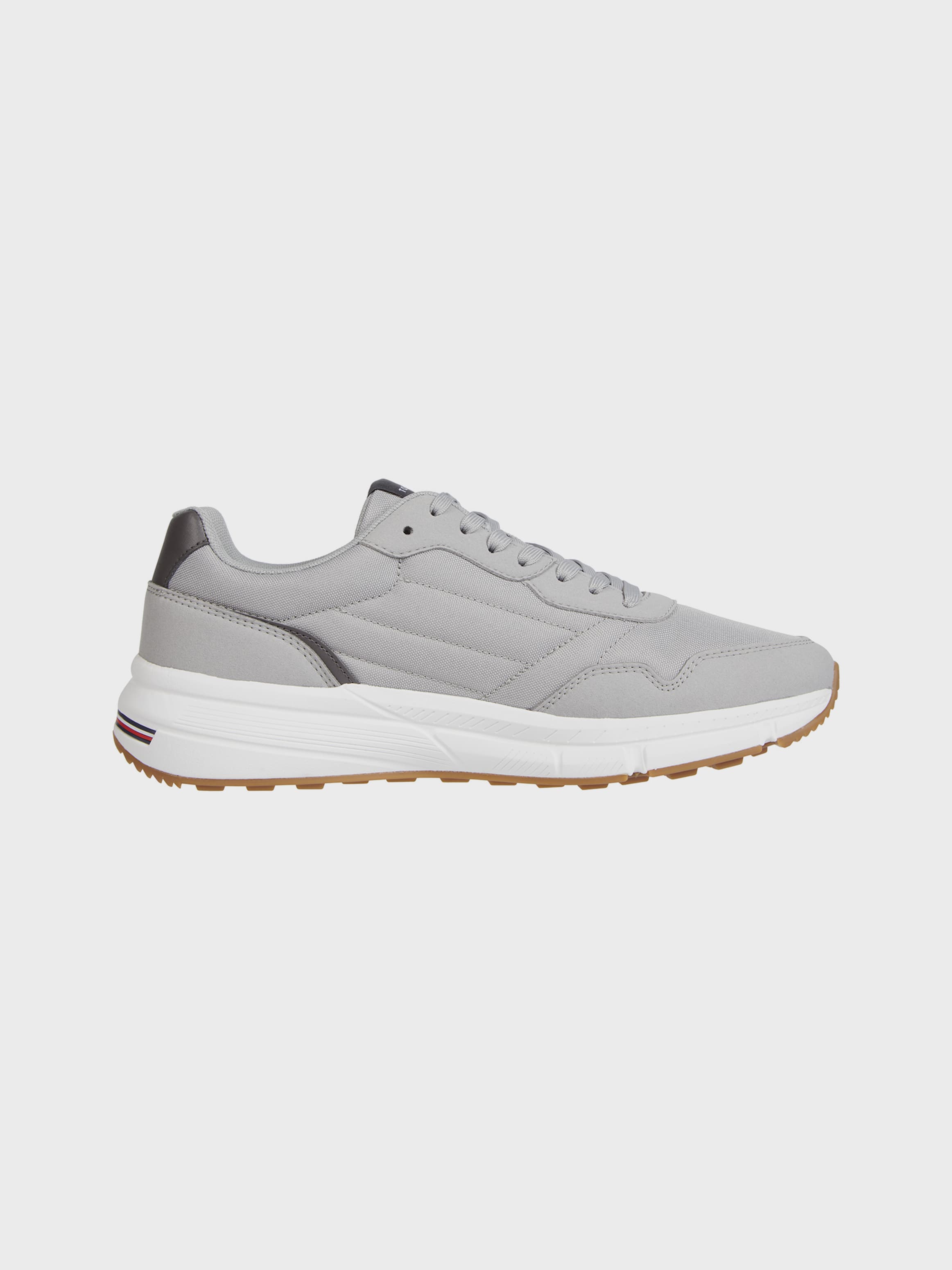 Logo Mixed Texture Chunky Trainers
