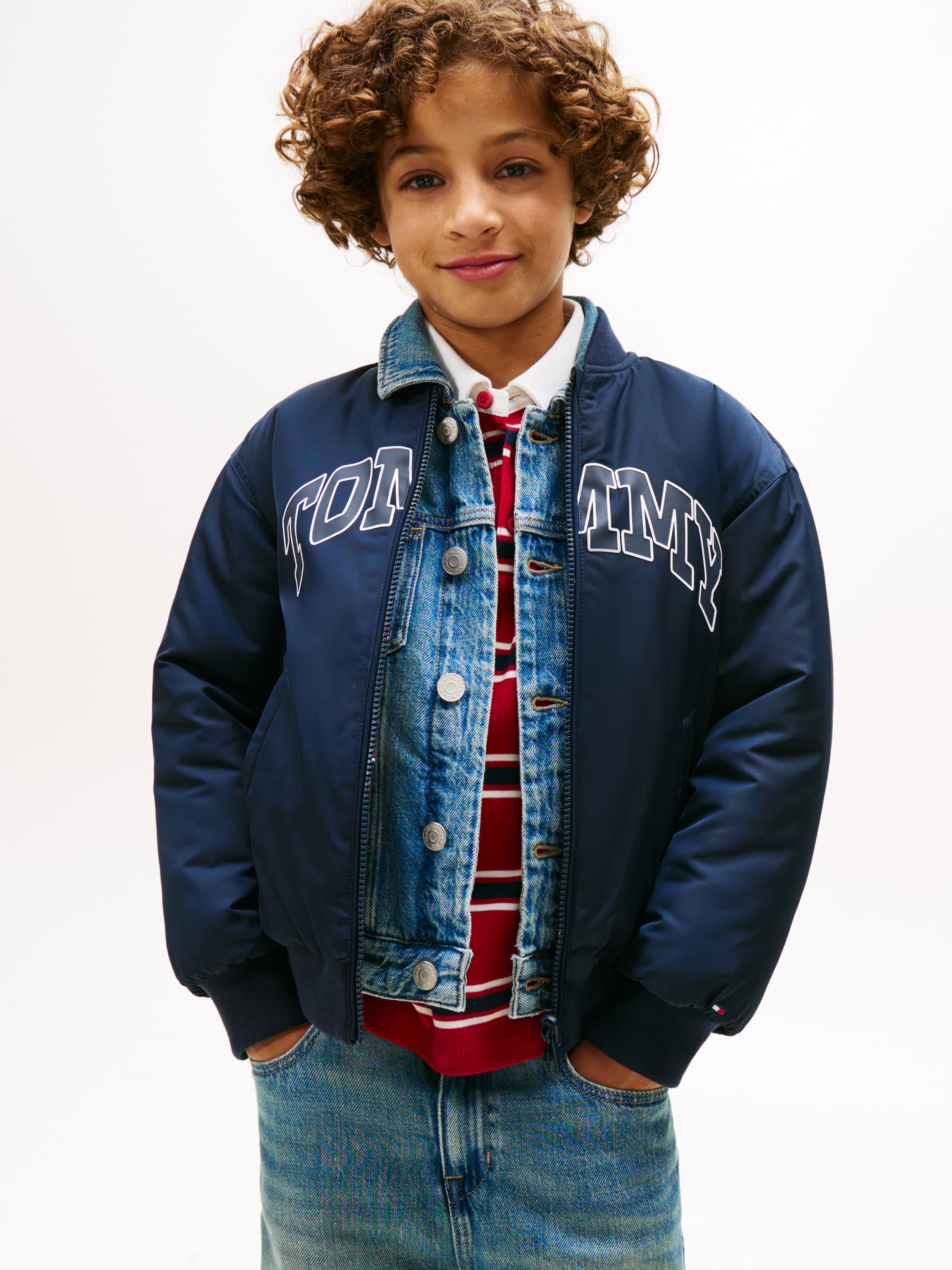 Varsity Reversible Relaxed Bomber Jacket