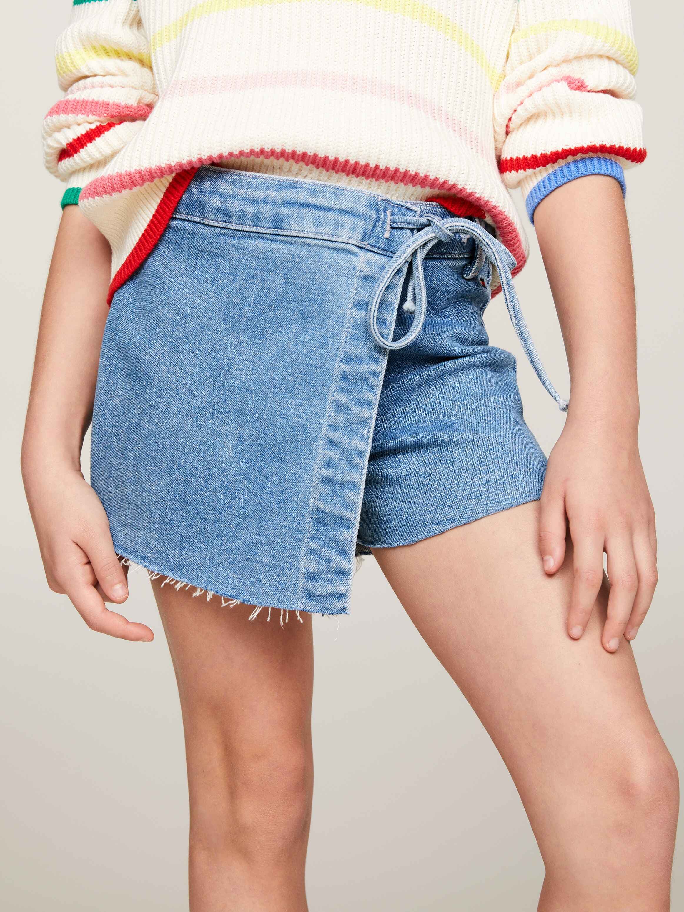 Light Wash Denim Skort
