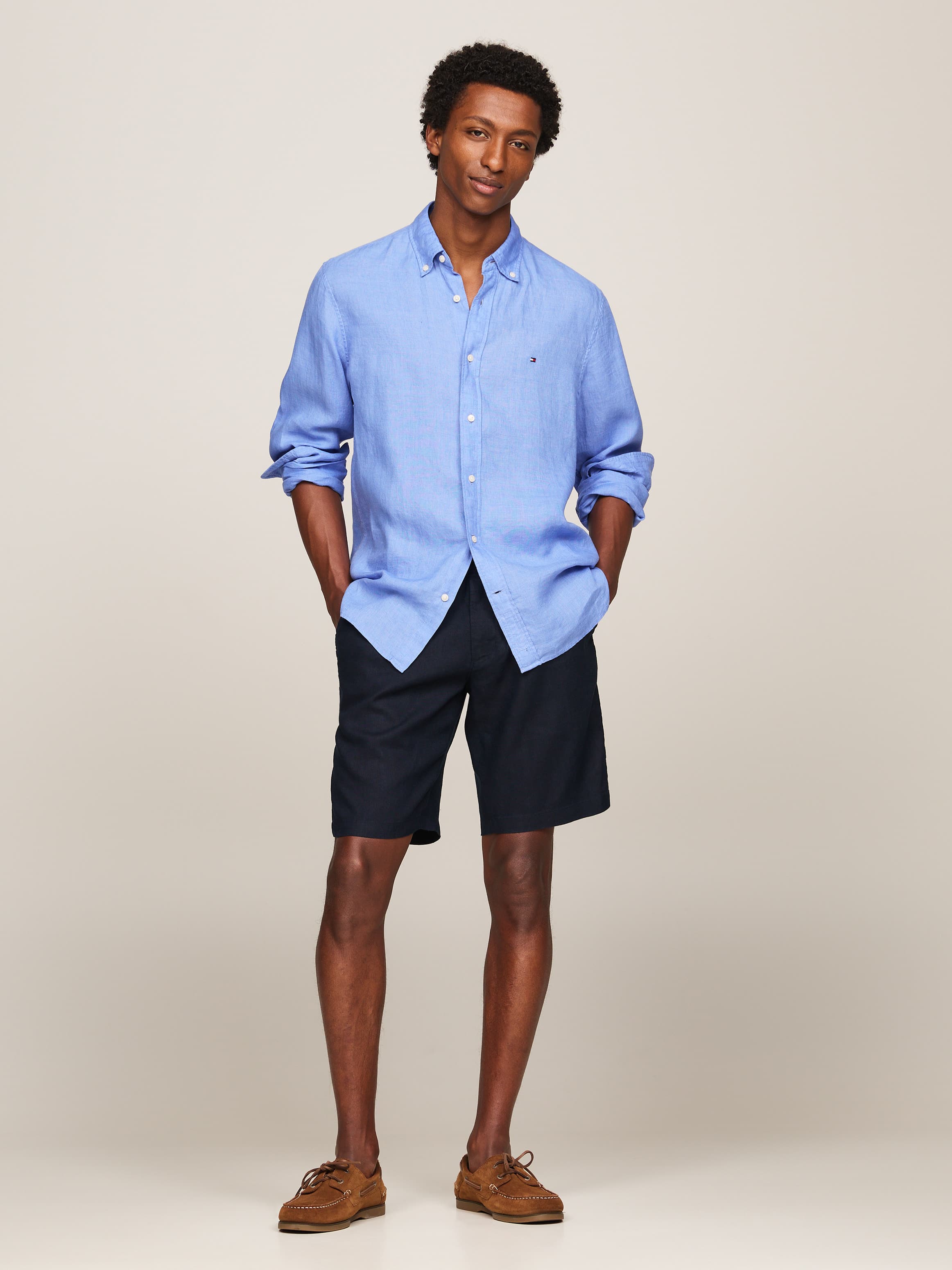 Harlem Drawstring Skinny Fit Chino Shorts