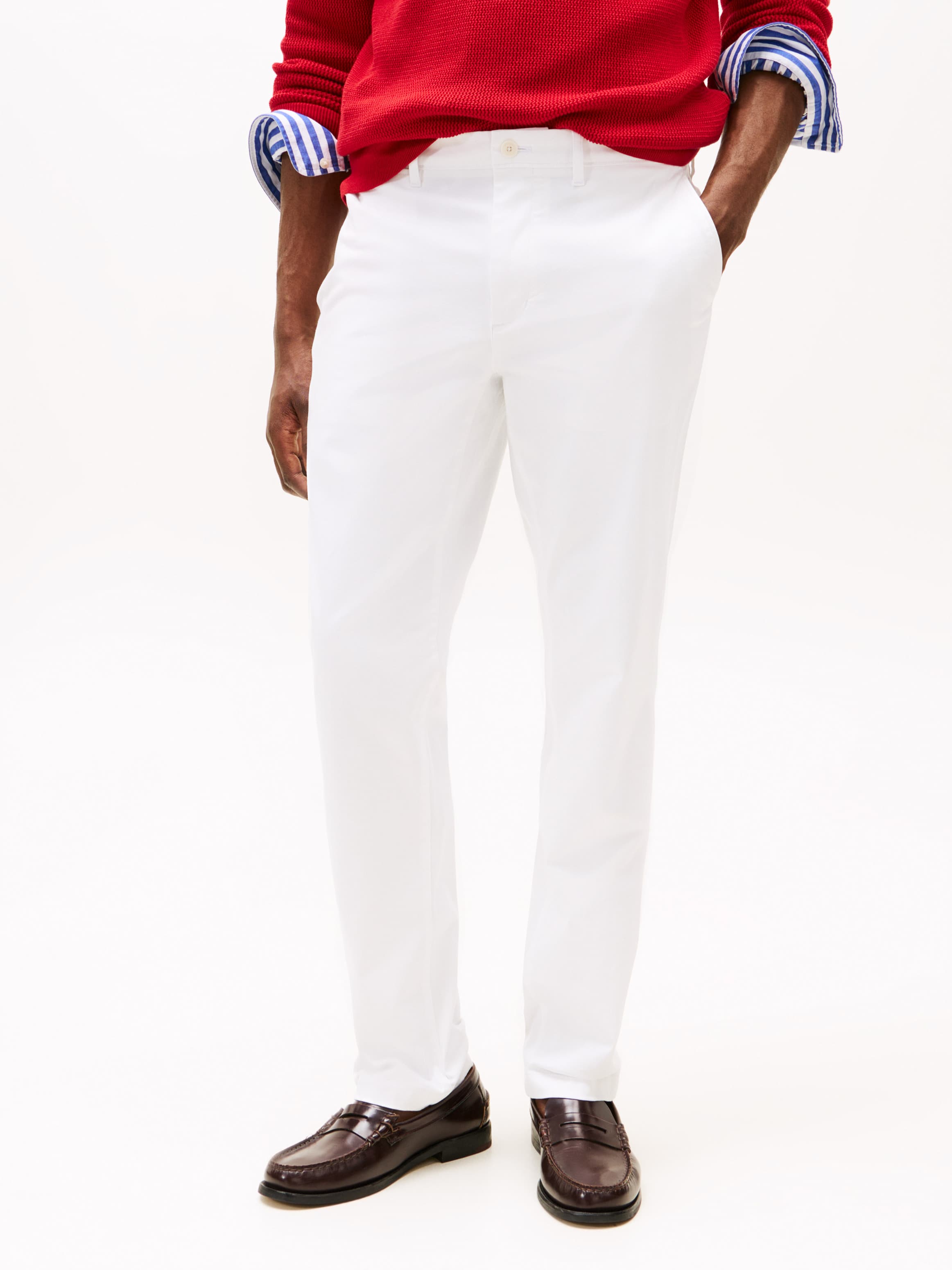 Denton Satin Straight Leg Chinos