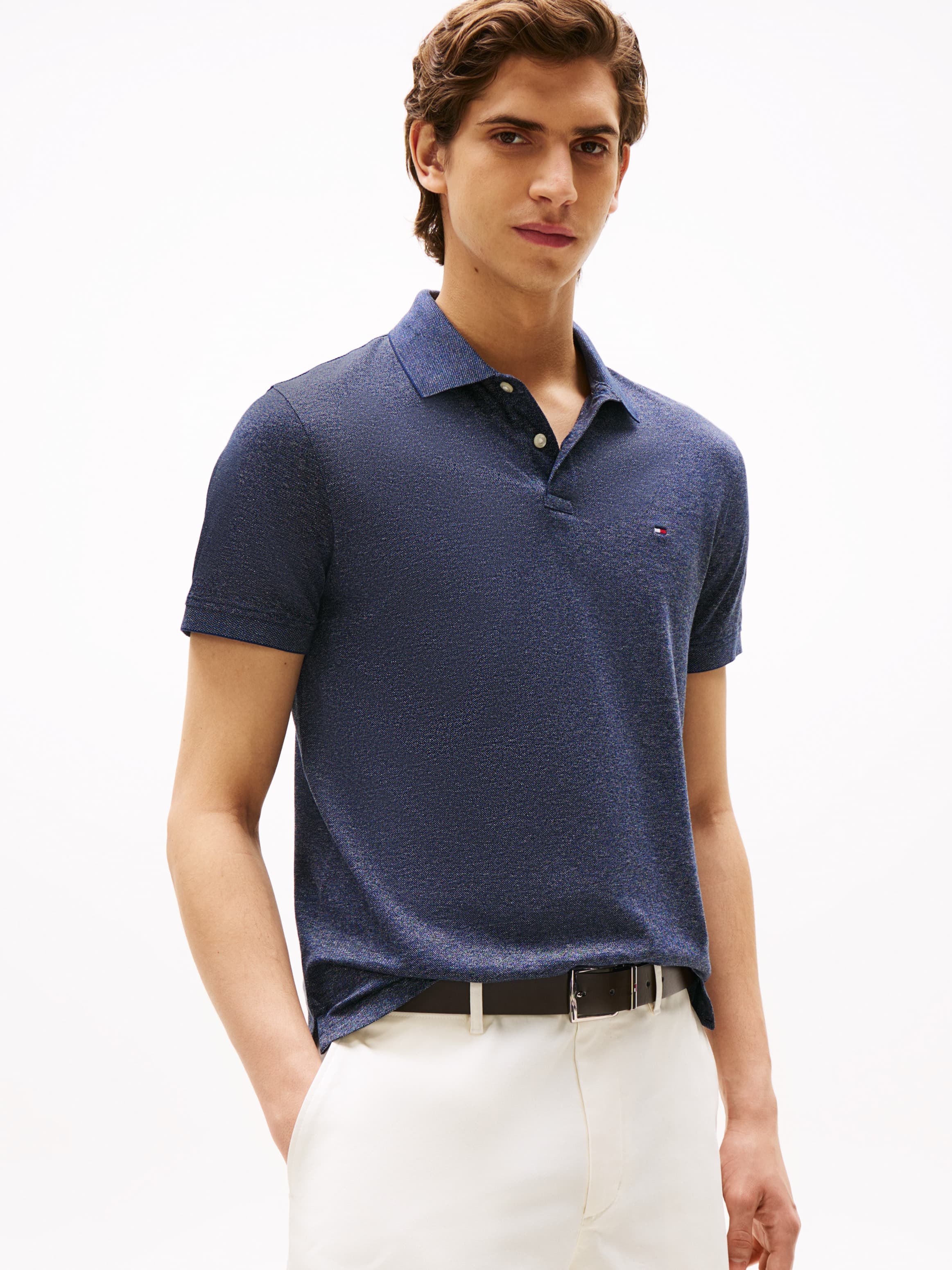 Two-Tone Mercerised Polo Shirt