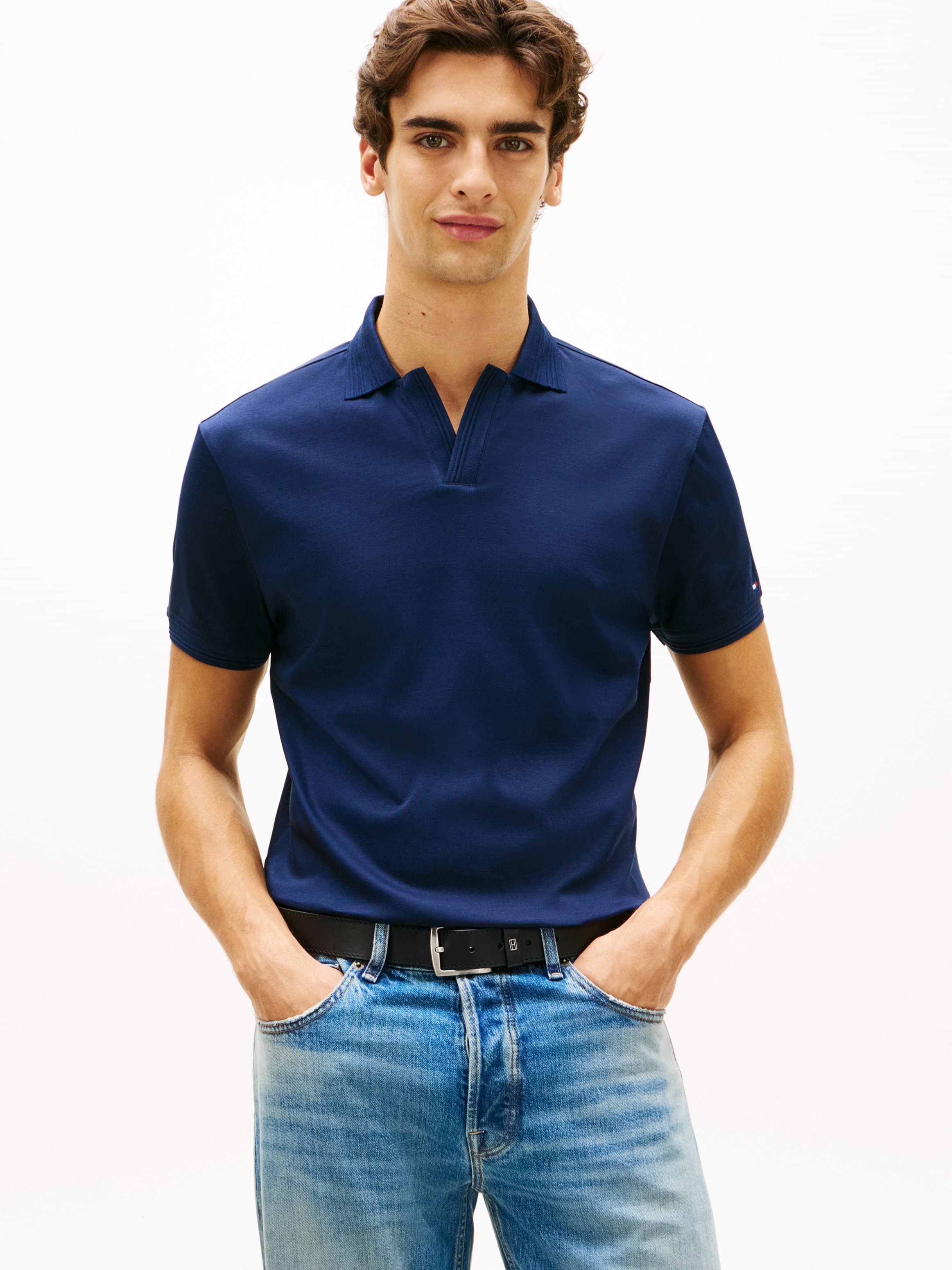 Regular Fit Interlock Knit Polo Shirt