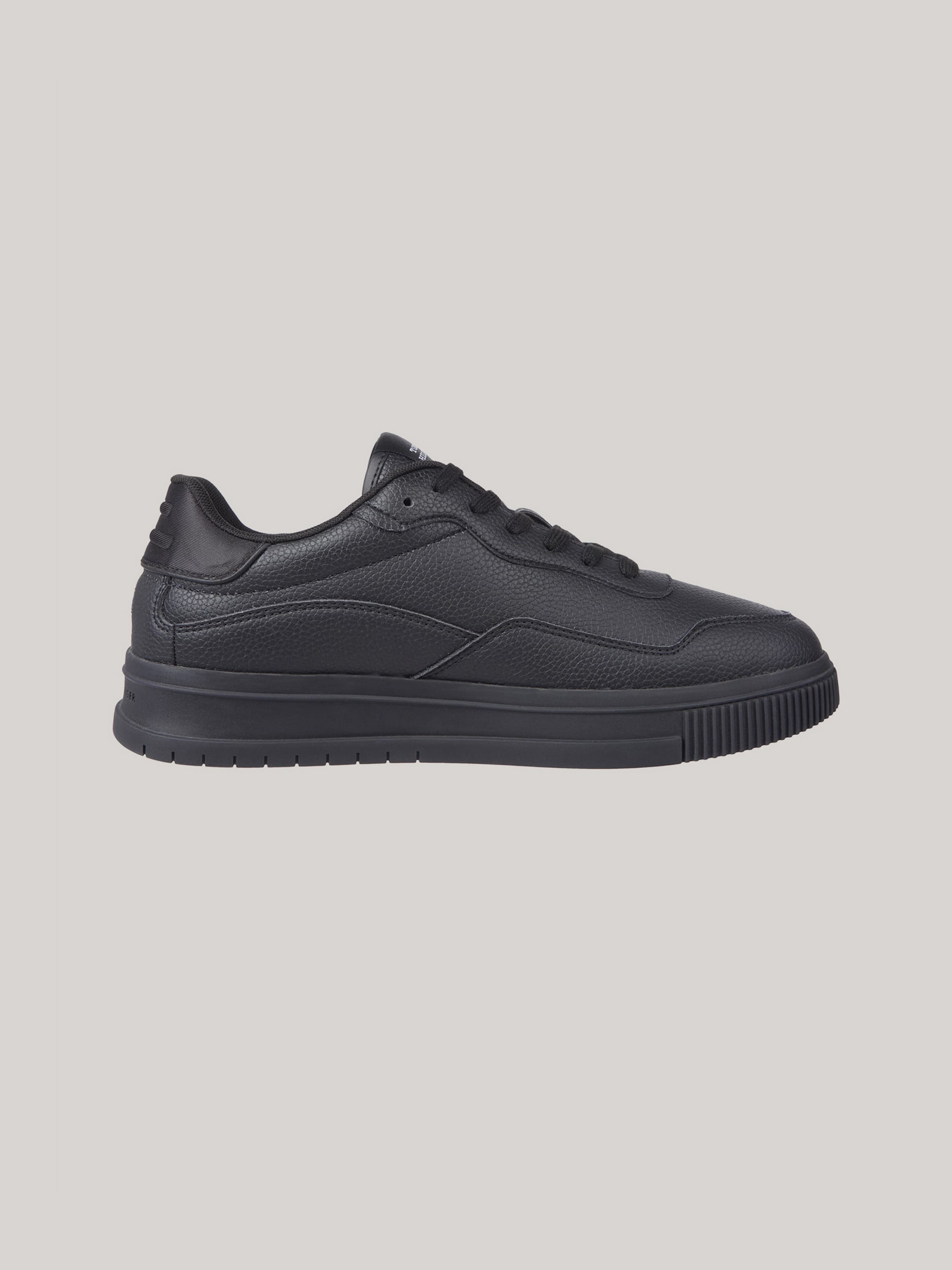 Signature Tape Textured Leather Trainers