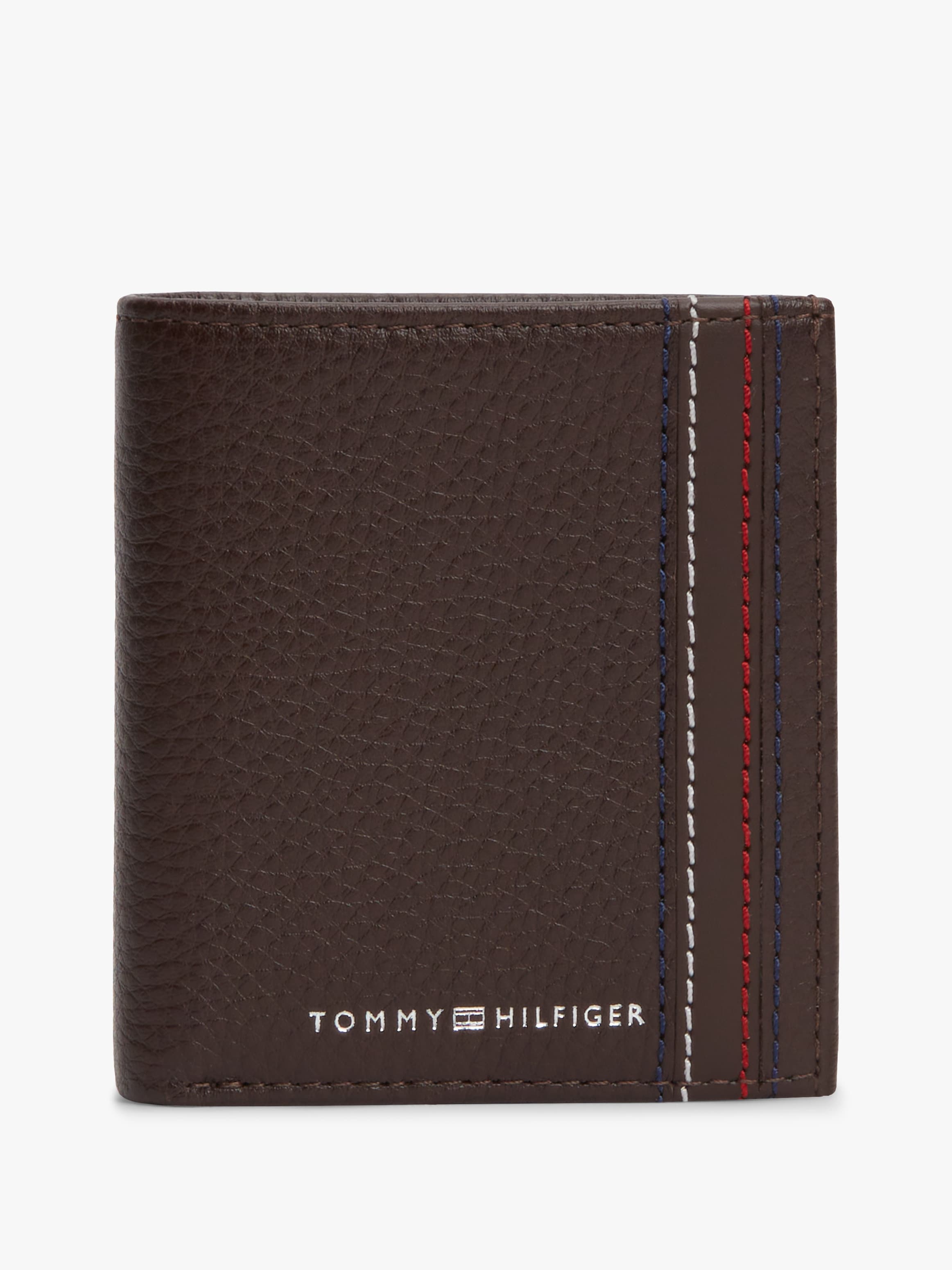 Logo Pebble Grain Leather Trifold Wallet