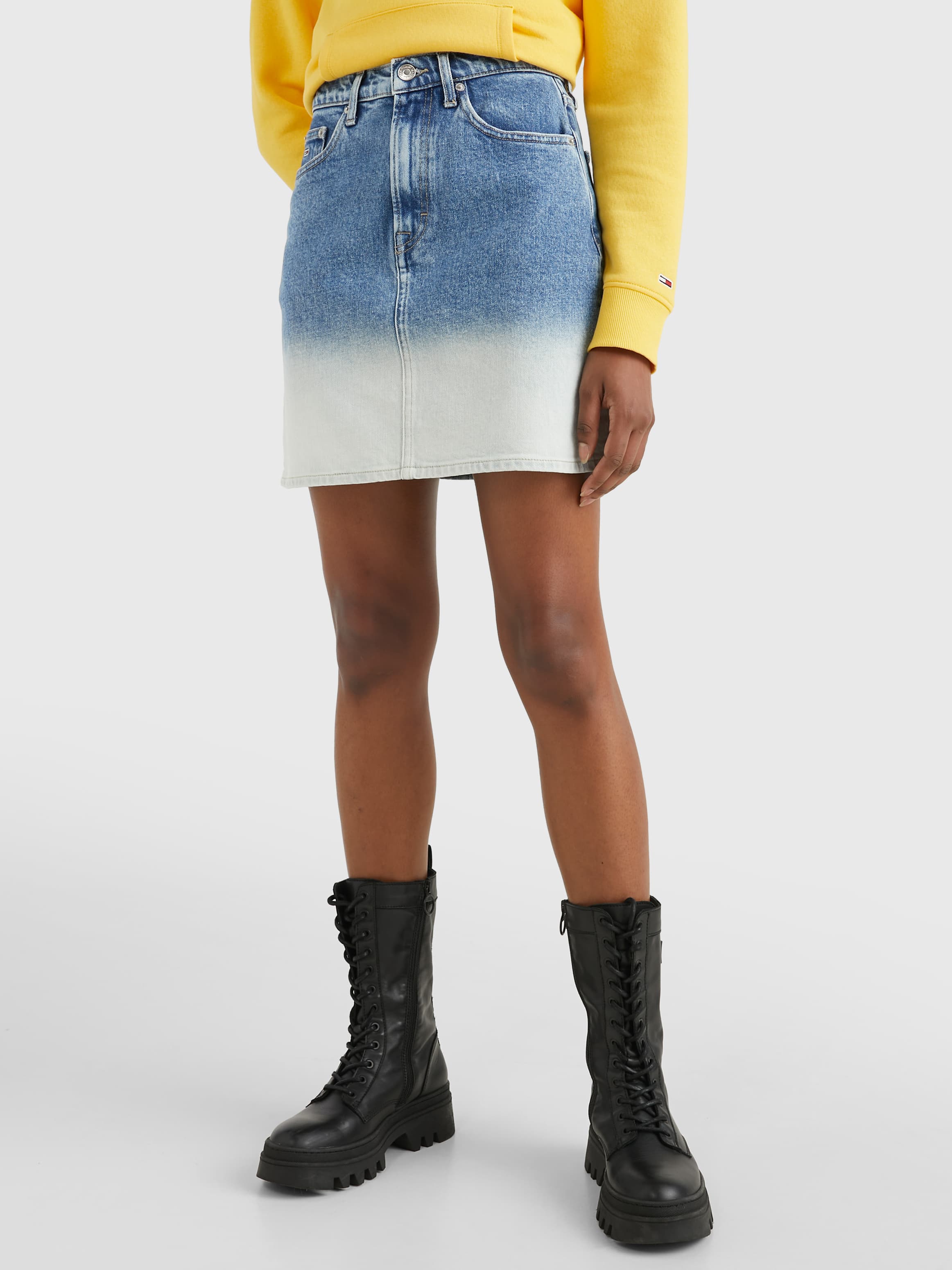 Mom Ombré Denim Skirt