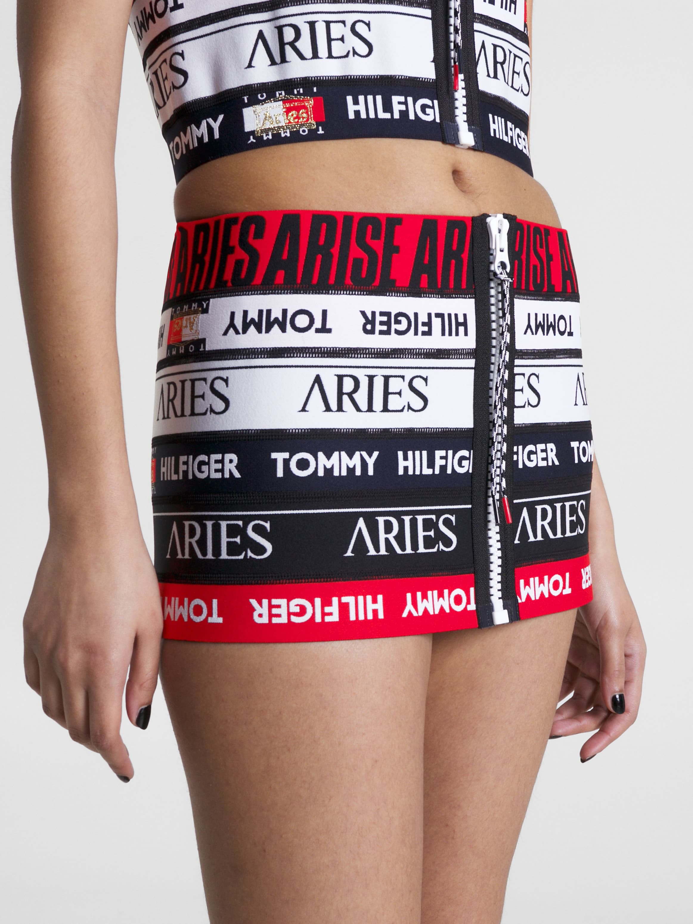 Tommy x Aries Logo Elastic Skirt