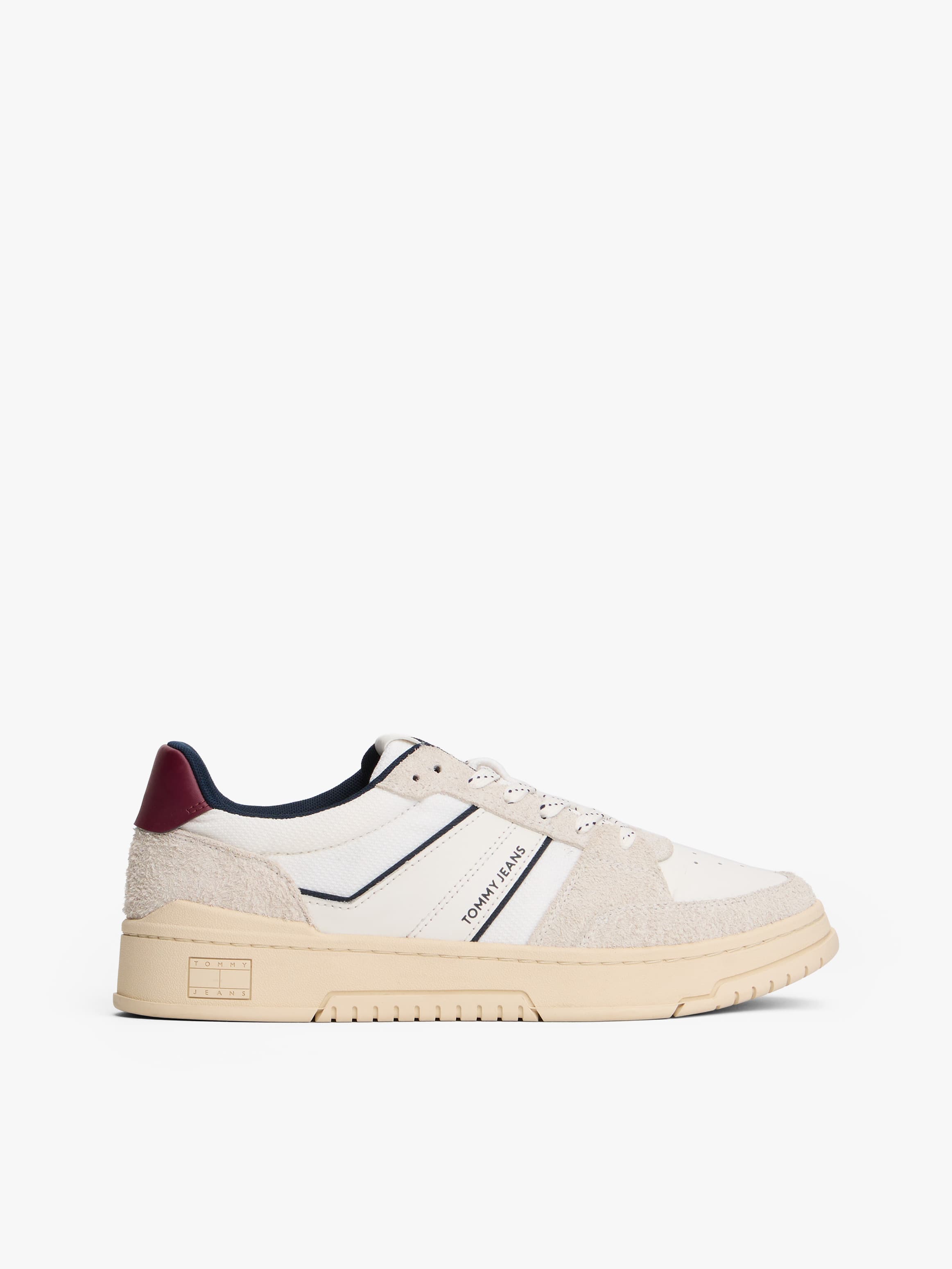 Suede Mixed Texture Cupsole Trainers