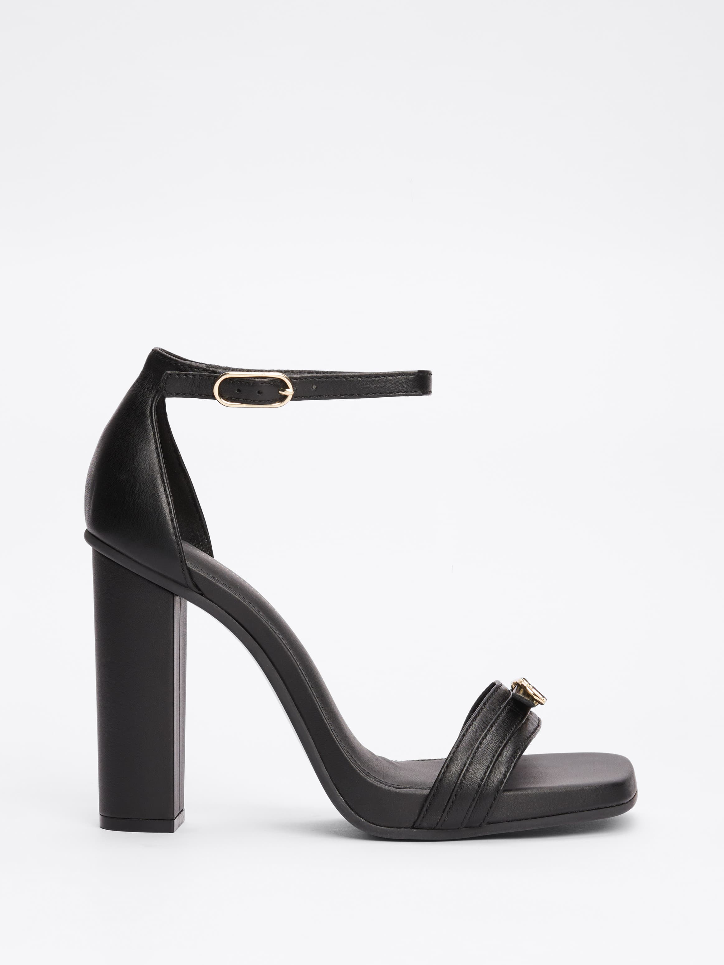 Leather Strap High Heels