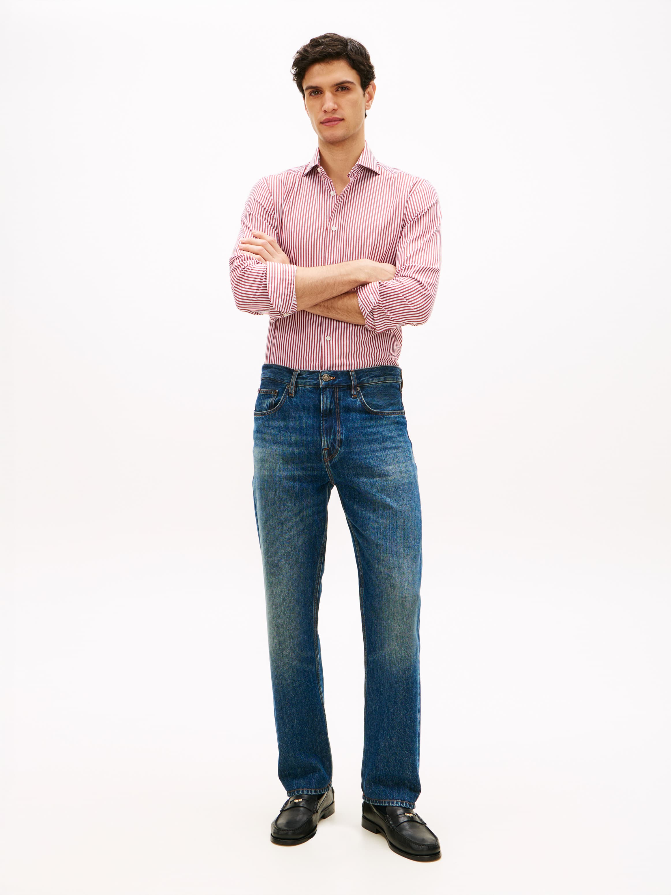 Dover Whiskered Regular Straight Leg Jeans